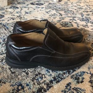 Used Bass Lenny black dress loafers, size 11